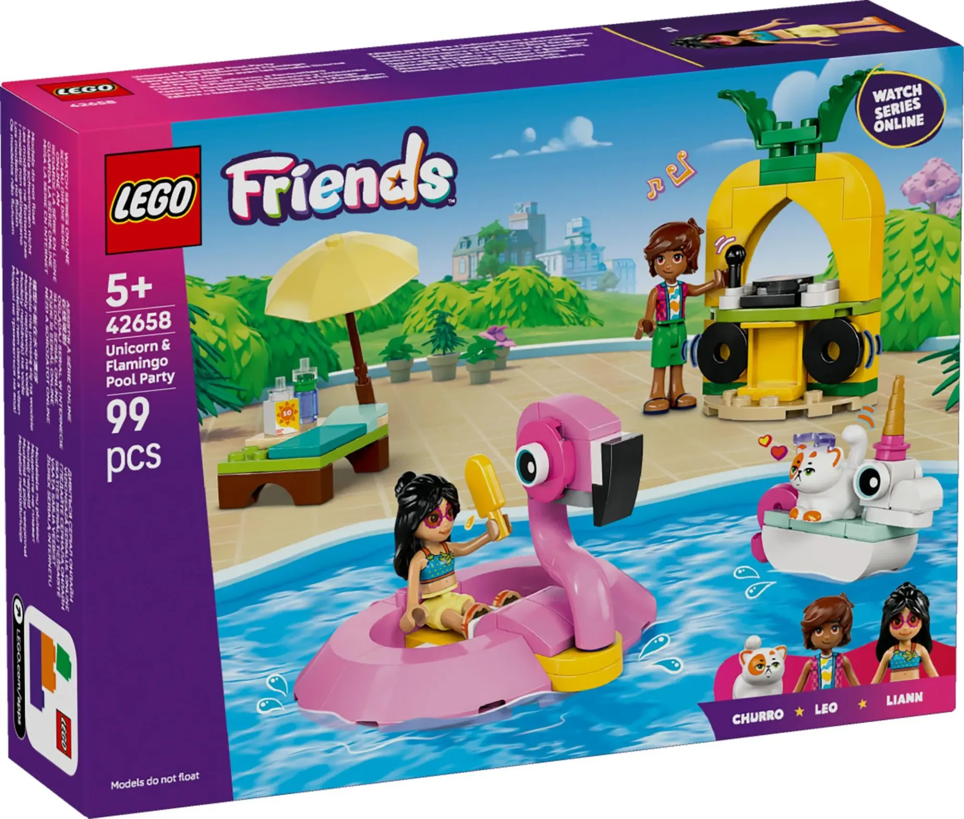 [42658] Lego Friends - Fête dans la piscine avec les bouées licorne et flamant rose