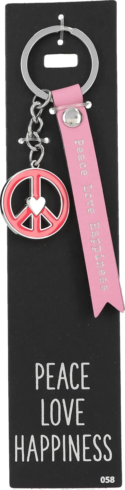 Porte-Clés Don't forget me 58: Peace Love Hapiness