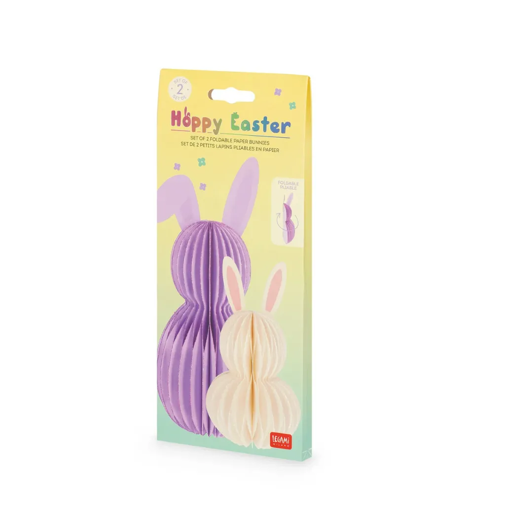 [PEB0001] Legami Happy Easter - Set de 2 lapins en papier