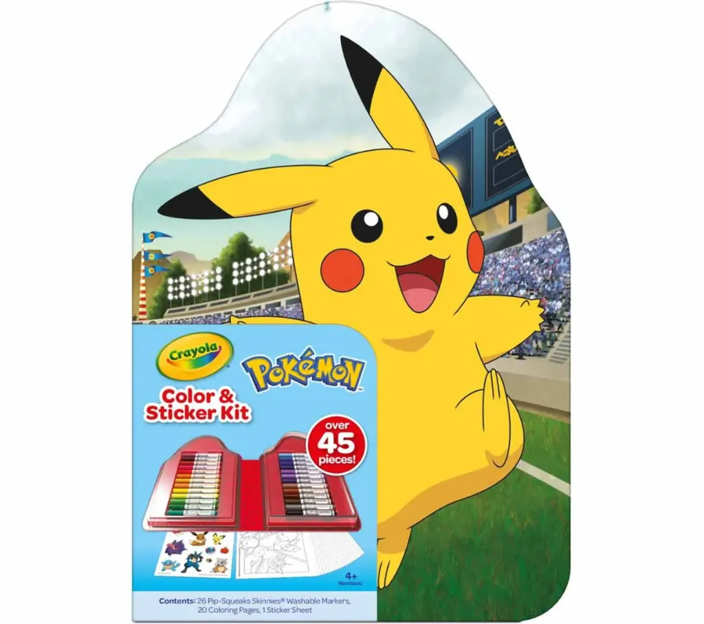 Crayola - Kit de coloriage et d'autocollants Pokémon