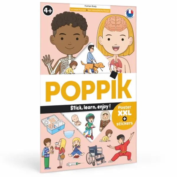 [DIS011] Poppik - Poster XXL + stickers: Het menselijk lichaam