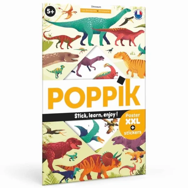 [DIS005] Poppik - Poster XXL + stickers: Les dinosaures