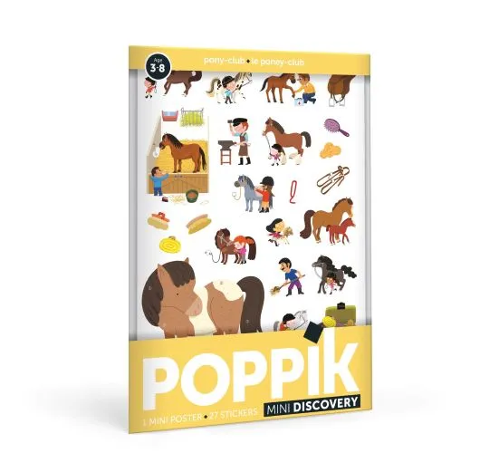 [MIN005] Poppik - Mijn mini poster in stickers: Le poney-club
