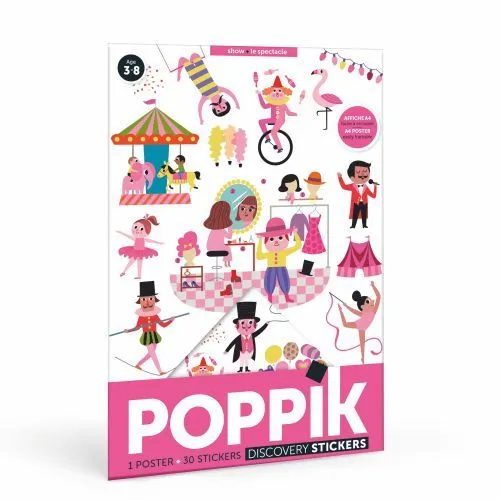 [MIN013] Poppik - Mijn mini poster in stickers: Het spectakel