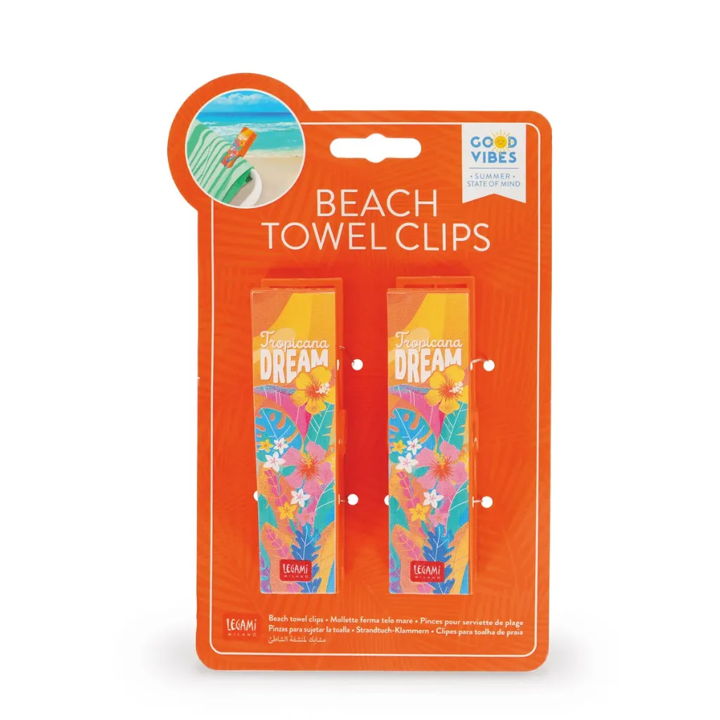 [CLI0003] Legami - Beach Towel Clips Tropicana Dream