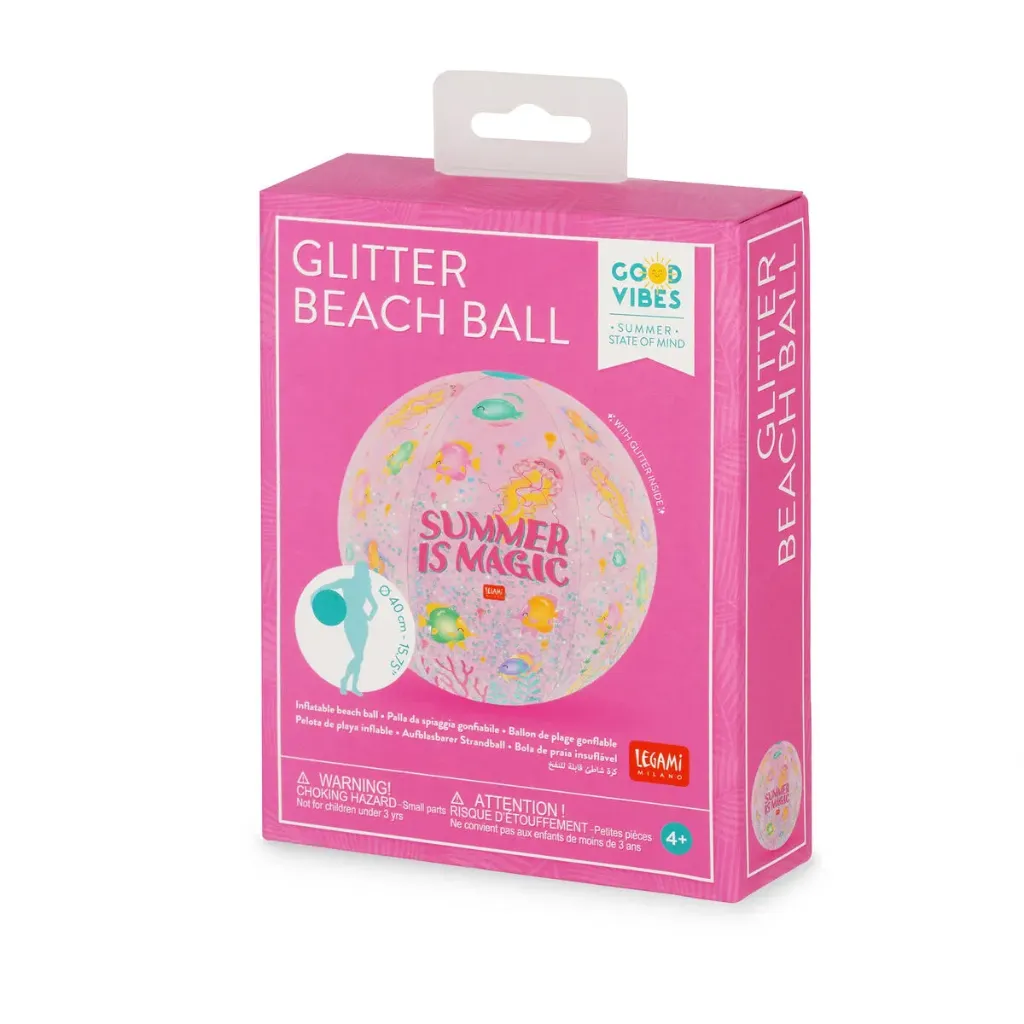 [BB0013] Legami - Glitter Beach Ball - Summer is magic