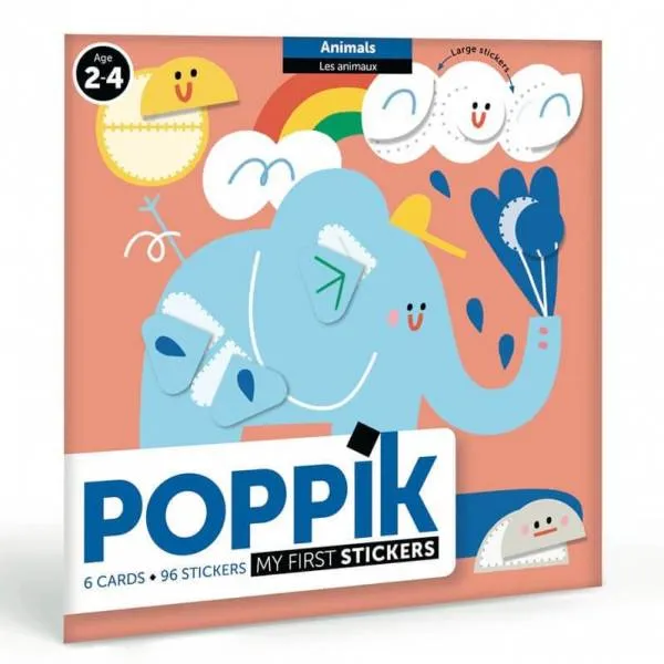 [BABY007] Poppik - Play with stickers: Dieren
