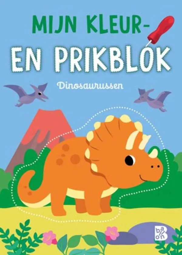 Mijn kleur- en prikblok - Dinosaurussen 4+