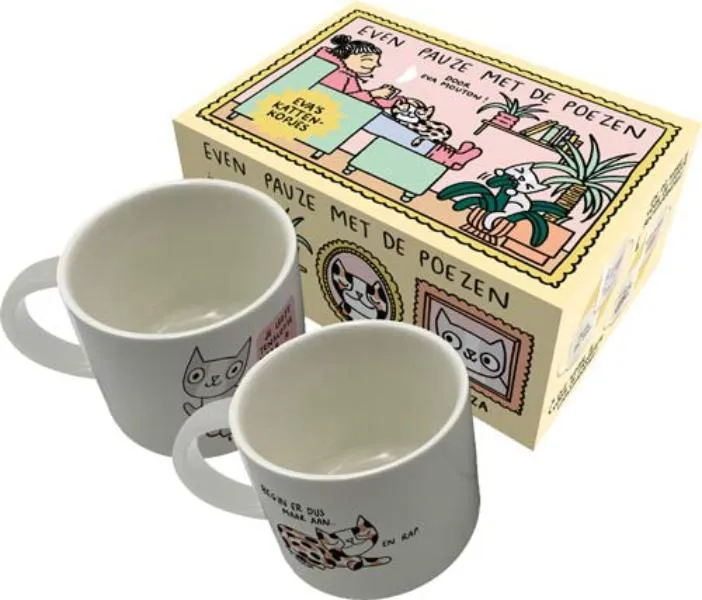 Eva's kattenkopjes - Even pauze met de poezen
