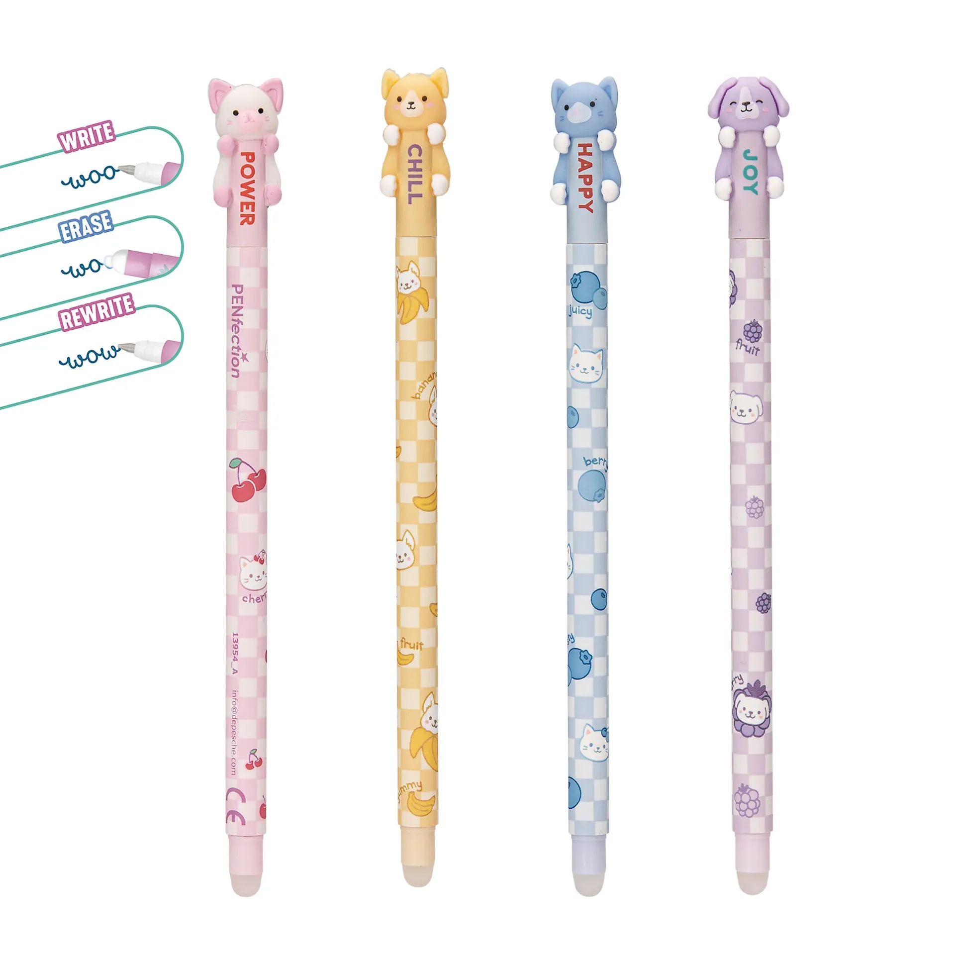 [0013954] PENfection - Uitwisbare gelpen Huggy Colours