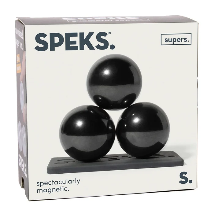Speks - Supers. Fidget desk magnets Gunmetal 3pcs