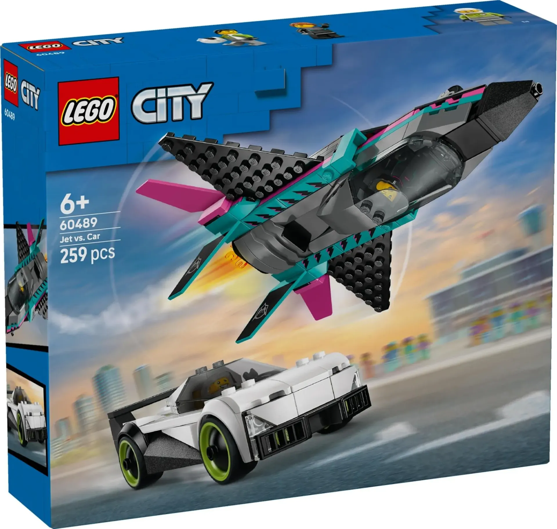 Lego City - Straalvliegtuig vs. sportauto